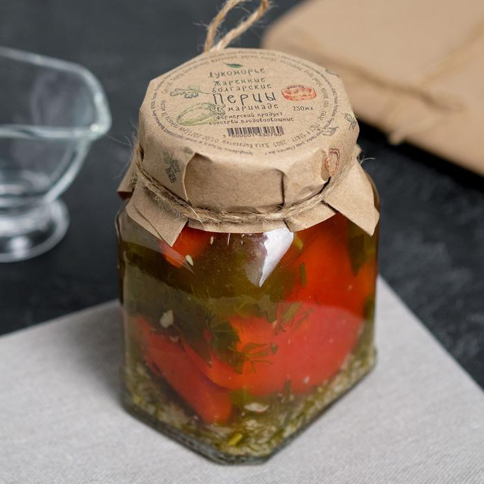 Жареный болгарский перец в маринаде, 250 мл 
Жареный болгарский перец в маринаде, 250 мл