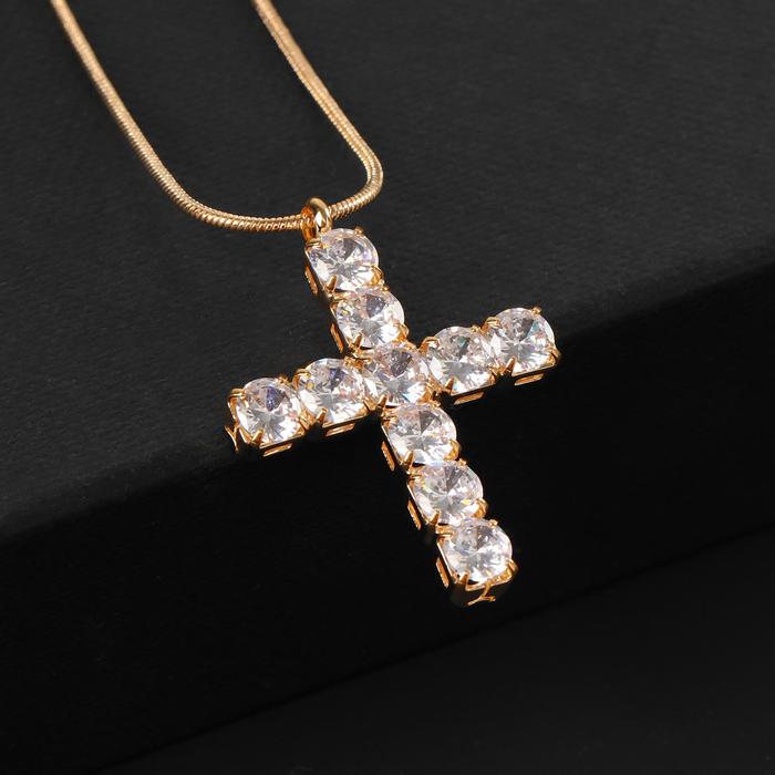 Кулон "Крестик" крупные кристаллы, цвет белый в золоте , длина 40см
Кулон "Крестик" крупные кристаллы, цвет белый в золоте , длина 40см