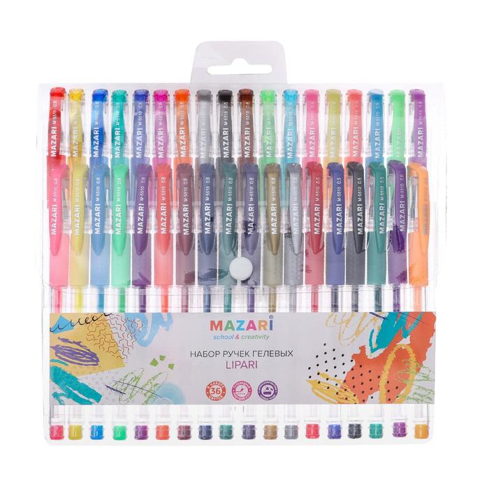 Набор гелевых ручек Mazari Lipari, 36 цветов, 0.8 мм, резиновый упор
Набор гелевых ручек Mazari Lipari, 36 цветов, 0.8 мм, резиновый упор