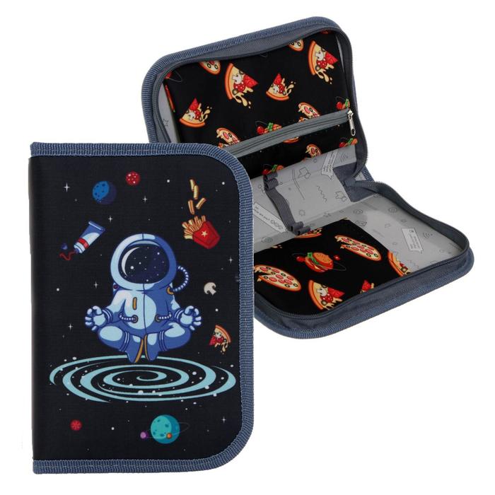 Пенал 1 секция откидной карман и косметичка 140 х 210, ткань Calligrata Content, «Космонавт» 
Пенал 1 секция откидной карман и косметичка 140 х 210, ткань Calligrata Content, «Космонавт»