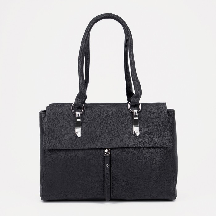 Сумка женская, отдел на молнии, 2 наружных кармана, цвет чёрный
Сумка женская, отдел на молнии, 2 наружных кармана, цвет чёрный