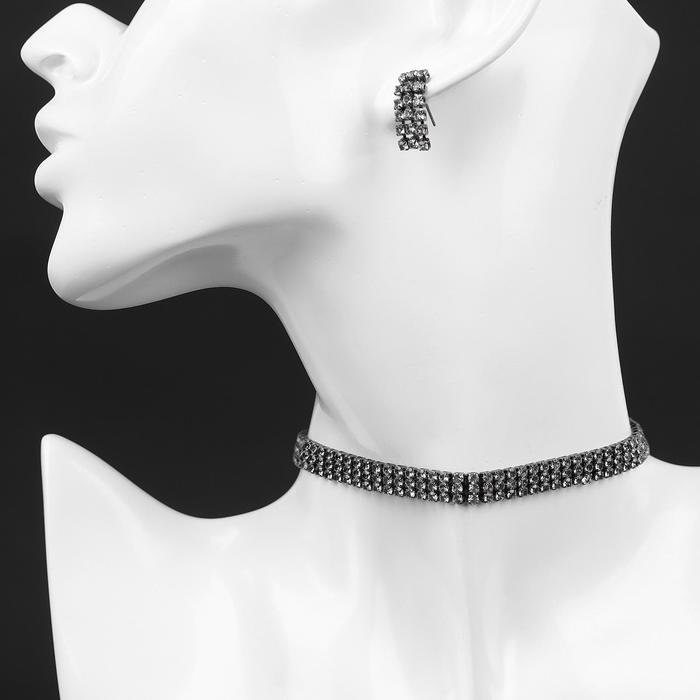 Набор 2 предмета: серьги, чокер "Лёд" три ряда, цвет серый, 32см
Набор 2 предмета: серьги, чокер "Лёд" три ряда, цвет серый, 32см