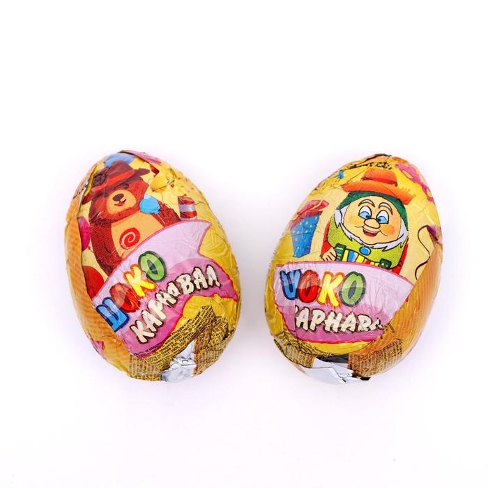 Яйцо шоколадное «Шококарнавал», 20 г
Яйцо шоколадное «Шококарнавал», 20 г