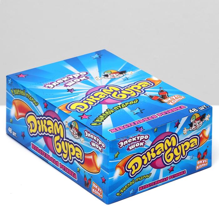 Жевательная резинка «Джамбура электрошок» кола, с кислой пудрой, 10 г
Жевательная резинка «Джамбура электрошок» кола, с кислой пудрой, 10 г