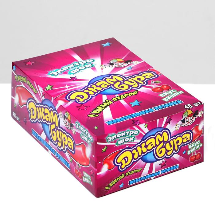 Жевательная резинка «Джамбура электрошок» вишня с кислой пудрой, 10 г
Жевательная резинка «Джамбура электрошок» вишня с кислой пудрой, 10 г