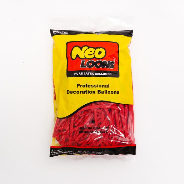 фото Шар для твистинга латексный 150", стандарт, набор 100 шт., цвет красный neotex co