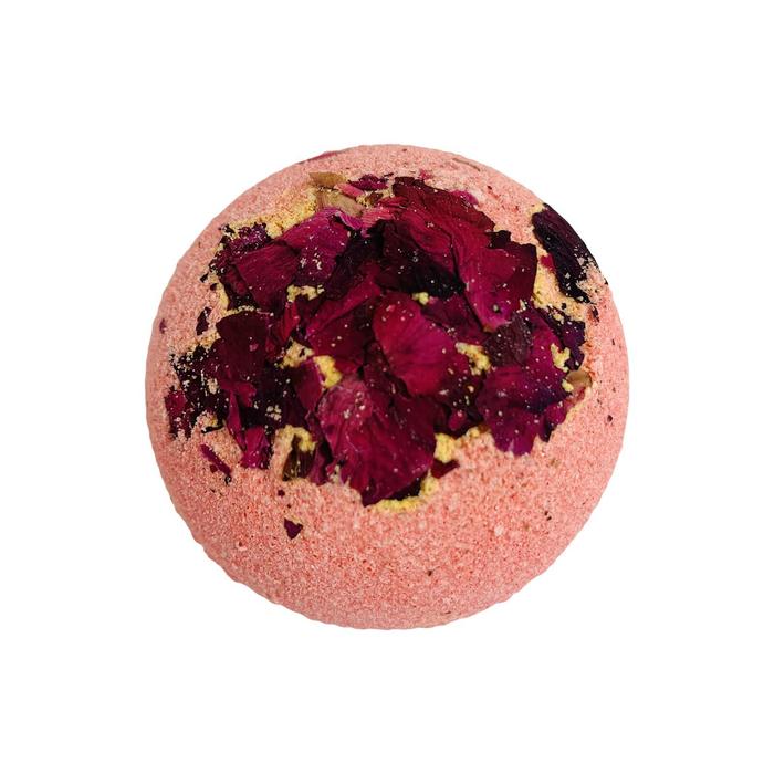 фото Бомбочка для ванн bomb master "роза" с шиммером и натуральными маслами, 130 гр.