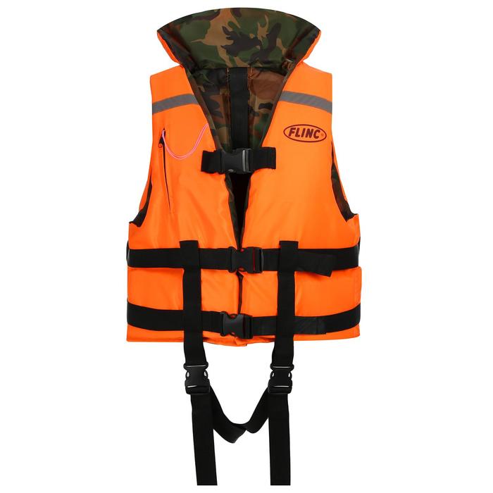 Жилет спасательный Flinc двухсторонний 50 кг (оранжевая основа, камуфляж внутри)
Жилет спасательный Flinc двухсторонний 50 кг (оранжевая основа, камуфляж внутри)
