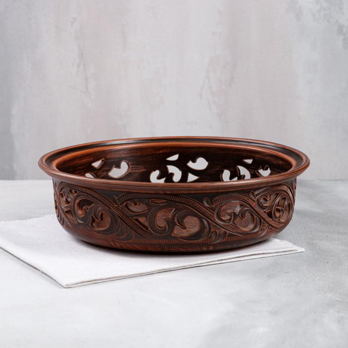 Фруктовница "Глинка", резка, красная глина, 28*28*8 см, микс
Фруктовница "Глинка", резка, красная глина, 28*28*8 см, микс