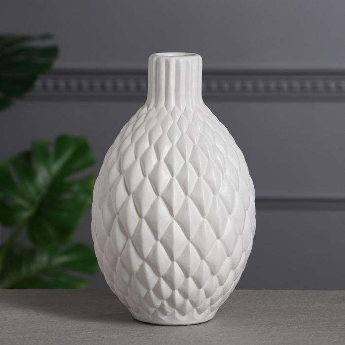 Ваза керамическая "Квин", настольная, матовая, белая, 26 см
Ваза керамическая "Квин", настольная, матовая, белая, 26 см