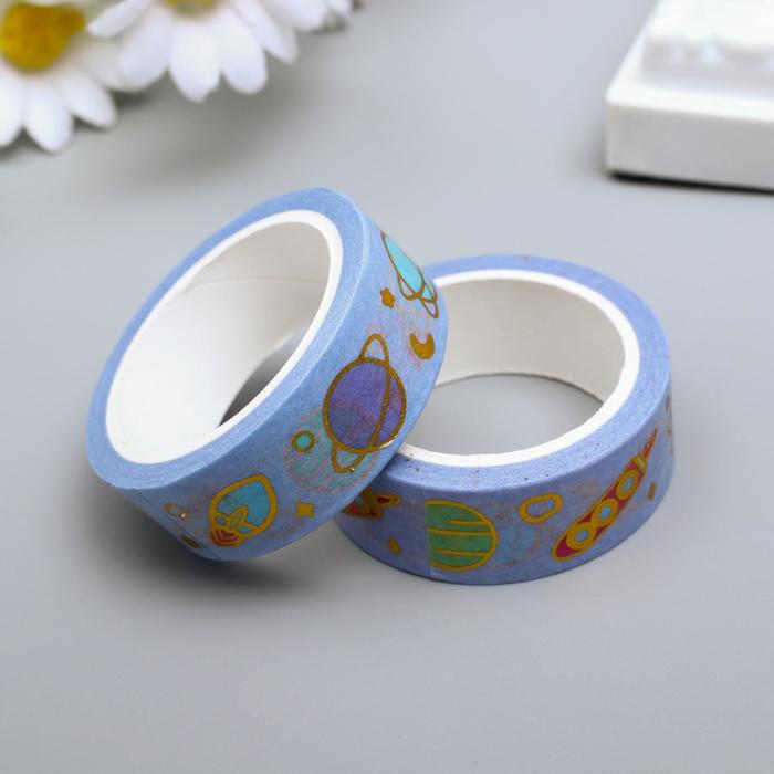 Клейкая лента бумага "Космос, золото на голубом" ширина 1,5 см длина 5 м 1,5х4,1х1,1 см
Клейкая лента бумага "Космос, золото на голубом" ширина 1,5 см длина 5 м 1,5х4,1х1,1 см