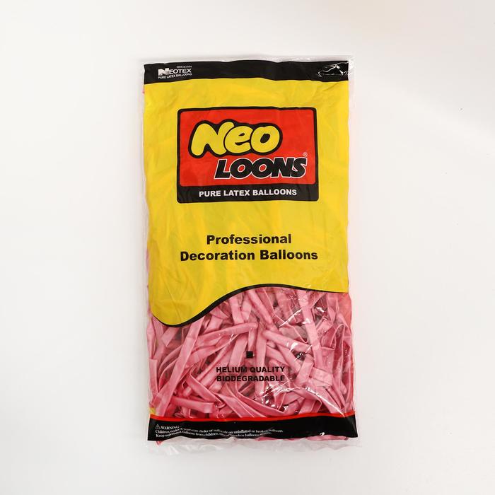 фото Шар для твистинга латексный 250", перламутровый, набор 100 шт., цвет розовый neotex co