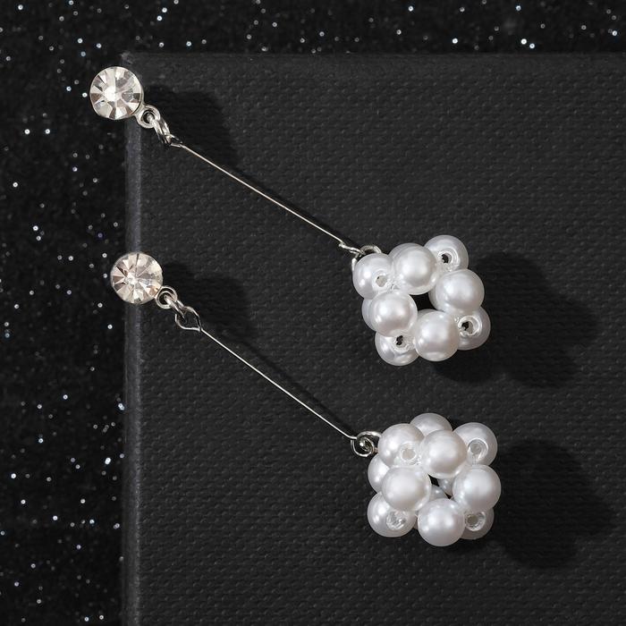 Серьги с жемчугом "Шар" из бусин, цвет белый в серебре
Серьги с жемчугом "Шар" из бусин, цвет белый в серебре