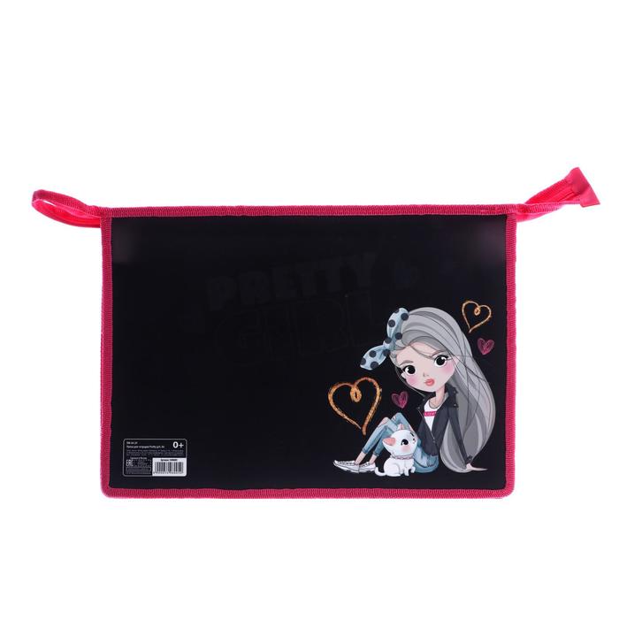 Папка для тетрадей А4, молния сверху, пластиковая, Calligrata, Pretty girl
Папка для тетрадей А4, молния сверху, пластиковая, Calligrata, Pretty girl