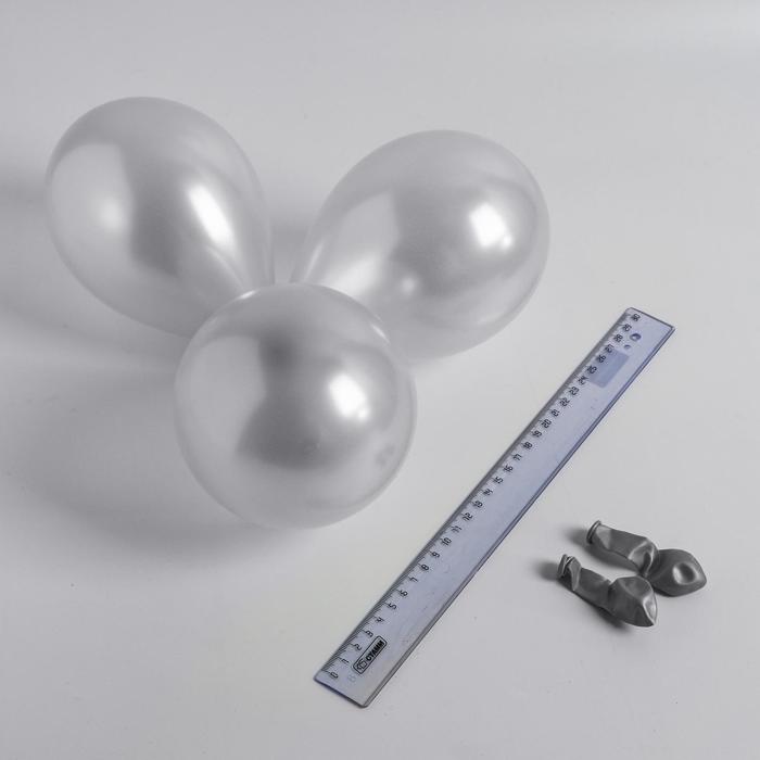 Шар латексный 5", перламутровый, водные бомбочки, набор 100 шт., цвет серебро
Шар латексный 5", перламутровый, водные бомбочки, набор 100 шт., цвет серебро