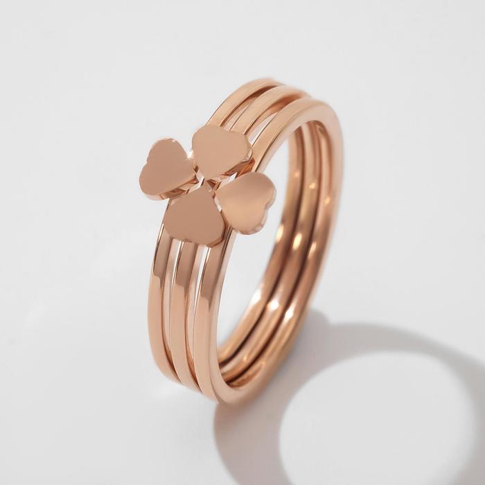 Кольцо "Арабика" клевер, цвет розовое золото, размер 17
Кольцо "Арабика" клевер, цвет розовое золото, размер 17