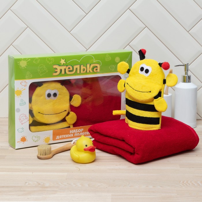Набор для купания «Пчелка» полотенце 70*130 см с мочалкой 
Набор для купания «Пчелка» полотенце 70*130 см с мочалкой