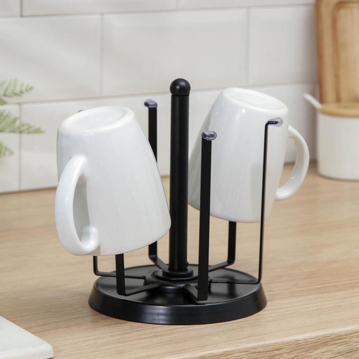 Сушилка для кружек вращающаяся, 20×14,5×14,5 см, цвет чёрный
Сушилка для кружек вращающаяся, 20×14,5×14,5 см, цвет чёрный