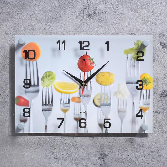 Часы настенные "Вилки с овощами" 25х35 см, АА, плавный ход
Часы настенные "Вилки с овощами" 25х35 см, АА, плавный ход