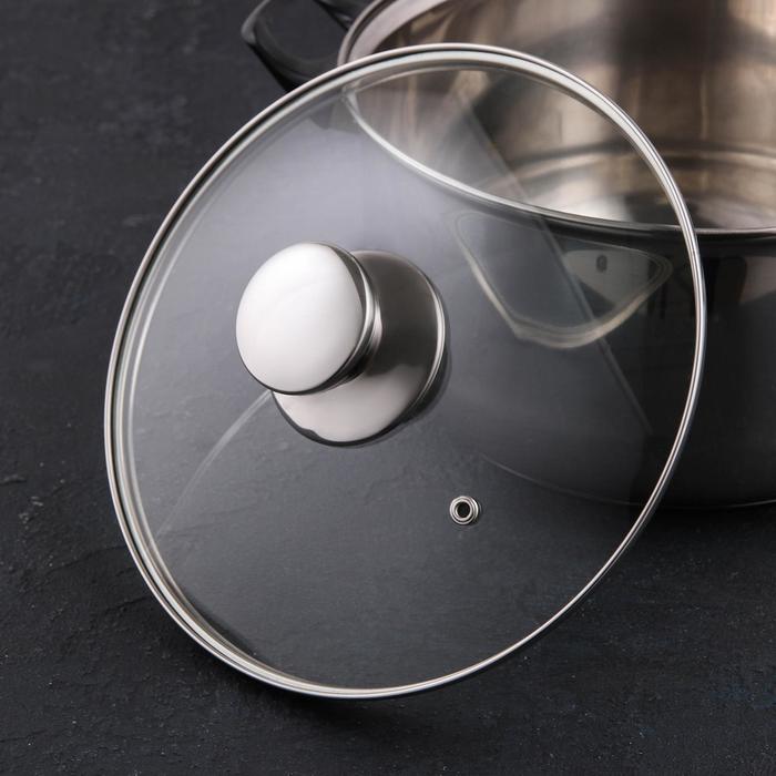 Крышка для сковороды и кастрюли стеклянная, d=22 см, с ручкой из нержавеющей стали (для духового шкафа)
Крышка для сковороды и кастрюли стеклянная, d=22 см, с ручкой из нержавеющей стали (для духового шкафа)