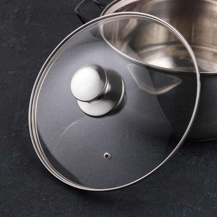 Крышка для сковороды и кастрюли стеклянная, d=24 см, с ручкой из нержавеющей стали (для духового шкафа)
Крышка для сковороды и кастрюли стеклянная, d=24 см, с ручкой из нержавеющей стали (для духового шкафа)