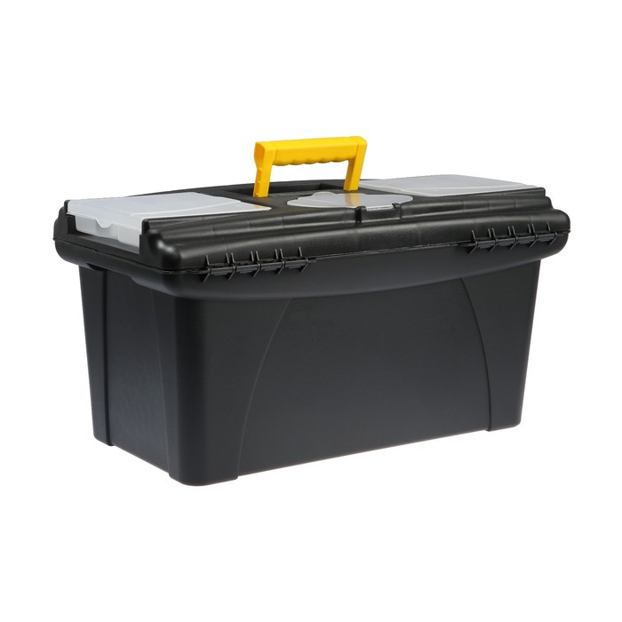 фото Ящик для инструмента тундра, 22", 565 х 325 х 290 мм, пластиковый, лоток, два органайзера