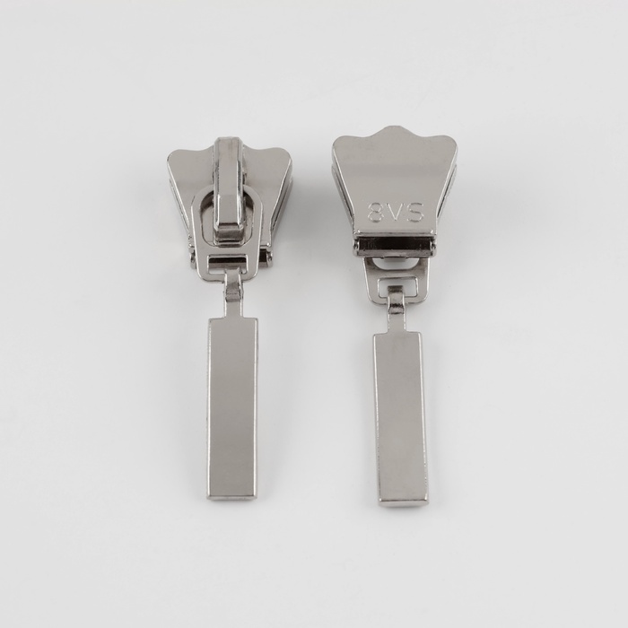 фото Замок автоматический для молнии «трактор», №8, 10 шт, цвет никель арт узор