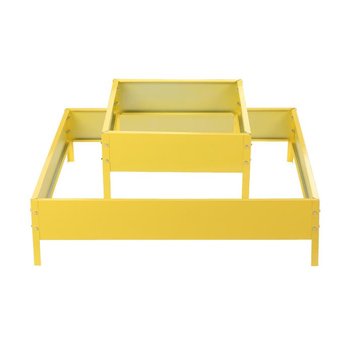 Клумба оцинкованная, 2 яруса, 50 × 50 см, 100 × 100 см, h = 30 см, жёлтая, «Квадро», Greengo
Клумба оцинкованная, 2 яруса, 50 × 50 см, 100 × 100 см, h = 30 см, жёлтая, «Квадро», Greengo