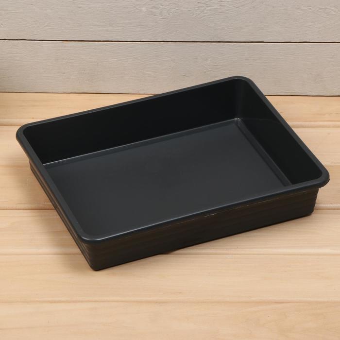 фото Ящик для рассады 33*26*8 см, чёрный