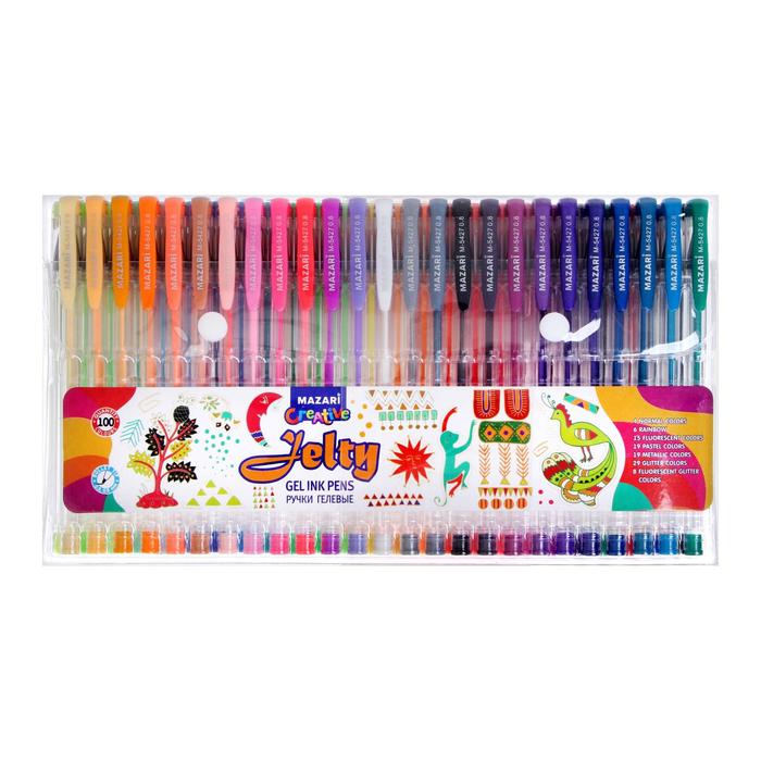 Набор гелевых ручек Mazari Jelty, 100 цветов, 0.5-0.8 мм
Набор гелевых ручек Mazari Jelty, 100 цветов, 0.5-0.8 мм
