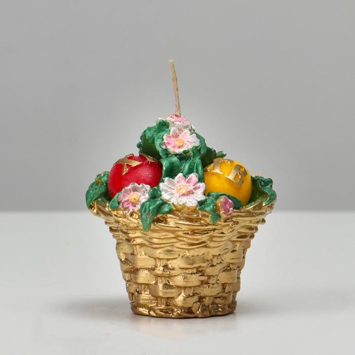 Свеча фигурная "Пасхальная корзиночка", 8х9 см, 140 гр 
Свеча фигурная "Пасхальная корзиночка", 8х9 см, 140 гр
