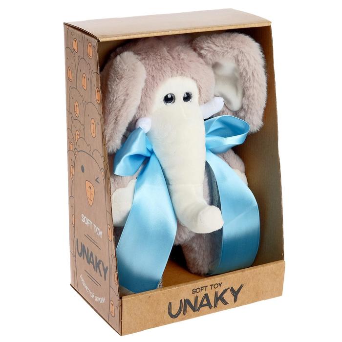 Мягкая игрушка «Слоник Мо с голубым бантом», 24 см
Мягкая игрушка «Слоник Мо с голубым бантом», 24 см