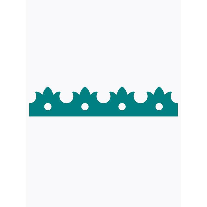 Декоративный элемент «Трава», шаг узора 200 мм, 6,5 × 200 см, морская волна, RAL 5021 
Декоративный элемент «Трава», шаг узора 200 мм, 6,5 × 200 см, морская волна, RAL 5021