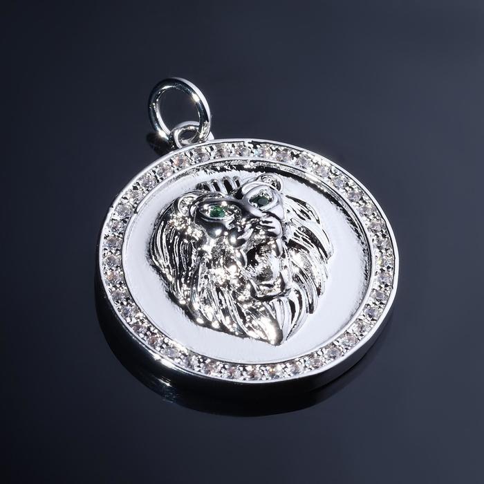 Подвеска родированная "Лев" в рамке, цвет зелёный в серебре
Подвеска родированная "Лев" в рамке, цвет зелёный в серебре