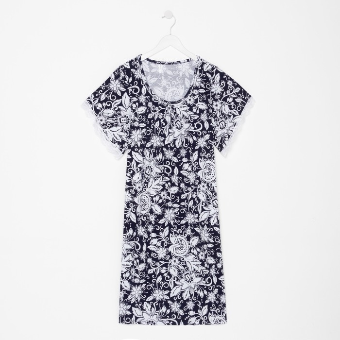 Ночная сорочка женская, цвет тёмно-синий, размер 52
Ночная сорочка женская, цвет тёмно-синий, размер 52