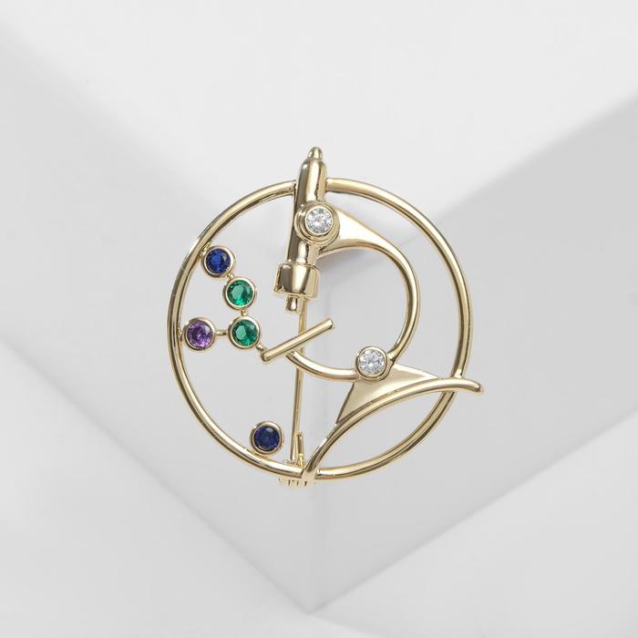 Брошь "Микроскоп", цветная в золоте
Брошь "Микроскоп", цветная в золоте