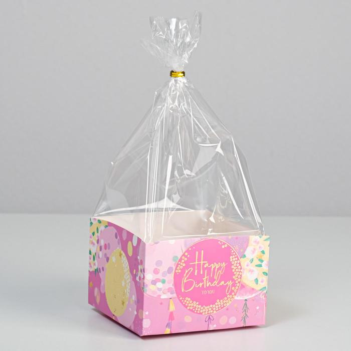 Пакет с жёстким дном Happy Birthday, 12 × 12 × 8 см
Пакет с жёстким дном Happy Birthday, 12 × 12 × 8 см