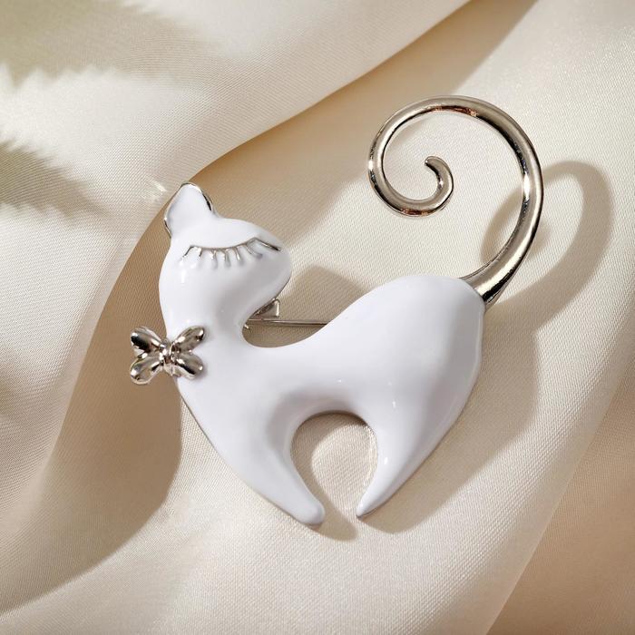 Брошь "Кошечка" ласковая, цвет белый в в серебре
Брошь "Кошечка" ласковая, цвет белый в в серебре