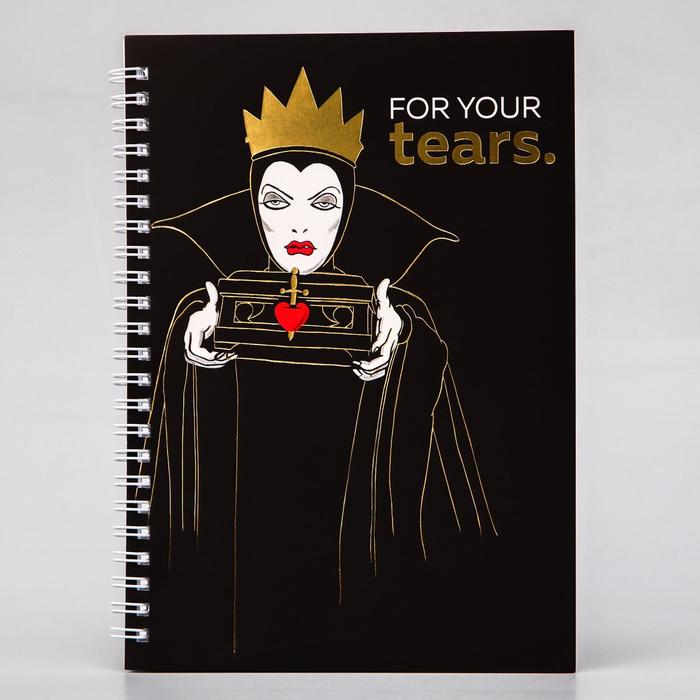 Тетрадь А5 на гребне, в твердой обложке с тиснением, 60 листов, "For your tears", Villians
Тетрадь А5 на гребне, в твердой обложке с тиснением, 60 листов, "For your tears", Villians