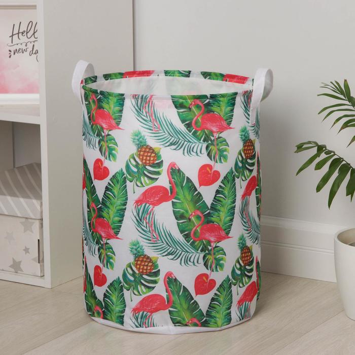 Корзина бельевая текстильная «Фламинго», 35×45 см, с затяжкой
Корзина бельевая текстильная «Фламинго», 35×45 см, с затяжкой