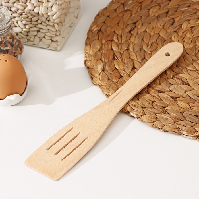 Лопатка с прорезями, 28 см, бук
Лопатка с прорезями, 28 см, бук