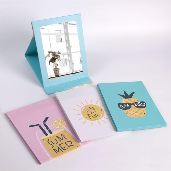 Зеркало настольное, зеркальная поверхность 12,5 × 18,5 см, рисунок МИКС