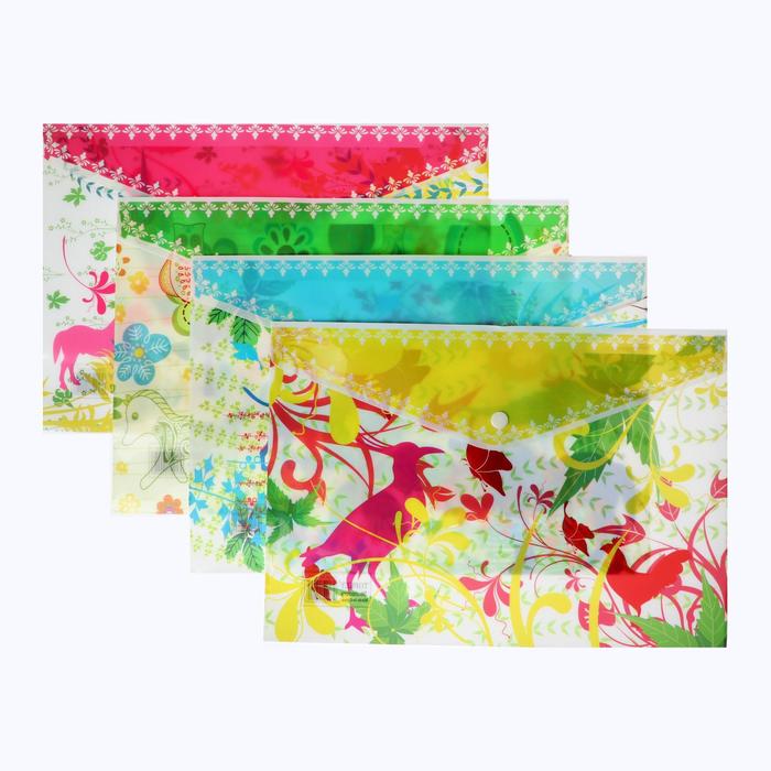 Папка-конверт на кнопке формат А4 160мкр МИКС Животные
Папка-конверт на кнопке формат А4 160мкр МИКС Животные