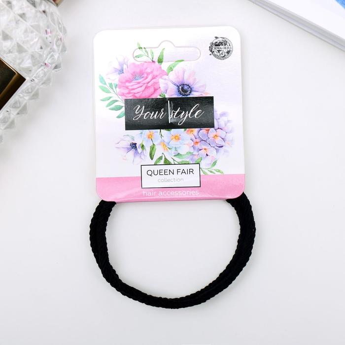 Резинка для волос "Спорт" (набор 2 шт) колосок, чёрный 
Резинка для волос "Спорт" (набор 2 шт) колосок, чёрный