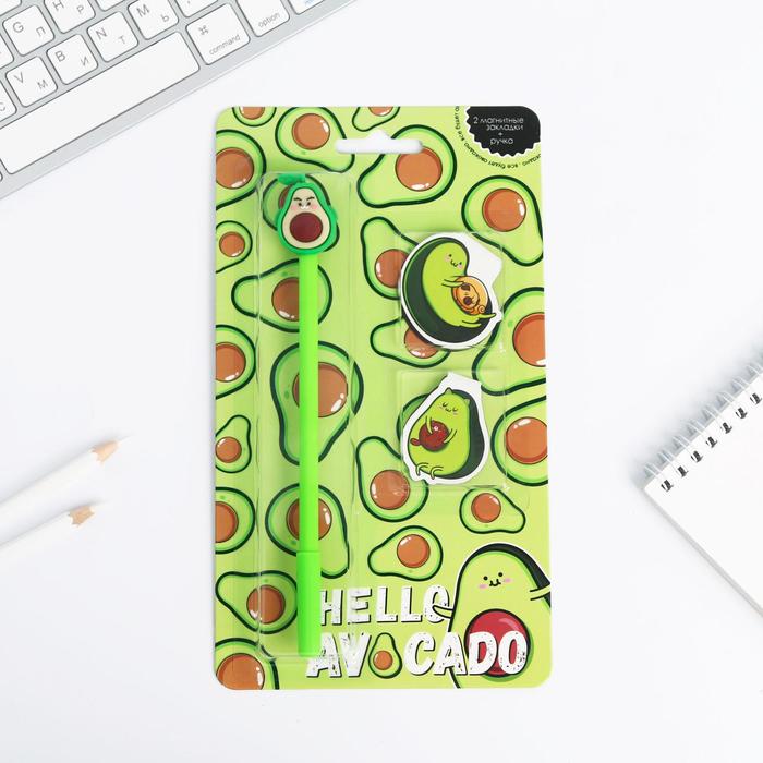 Канцелярский набор «Hello AVOCADO»: магнитные закладки 2 шт и ручка
Канцелярский набор «Hello AVOCADO»: магнитные закладки 2 шт и ручка