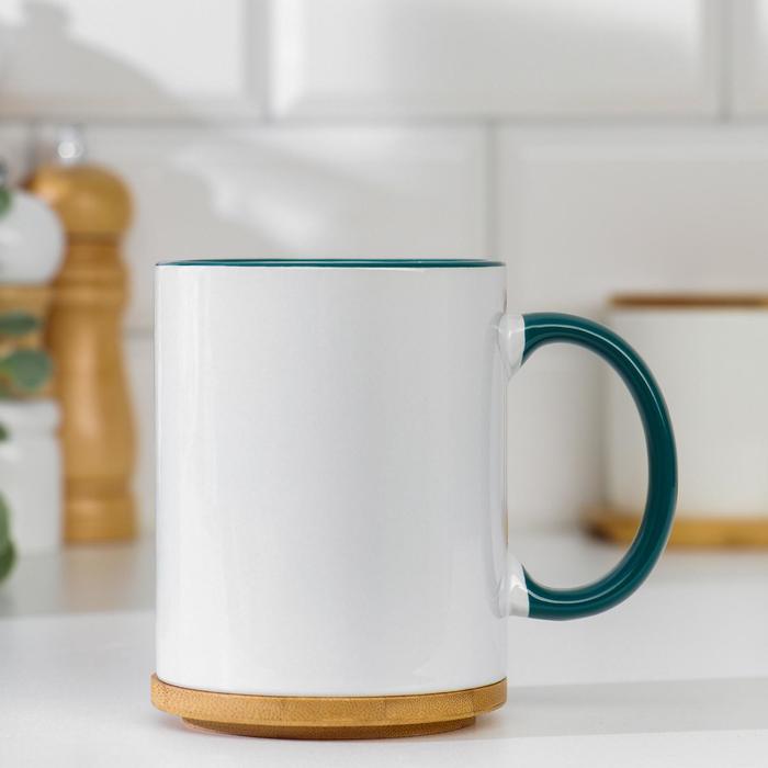 Кружка под сублимацию керамика белая, ободок и ручка зеленая стандарт 320мл
Кружка под сублимацию керамика белая, ободок и ручка зеленая стандарт 320мл