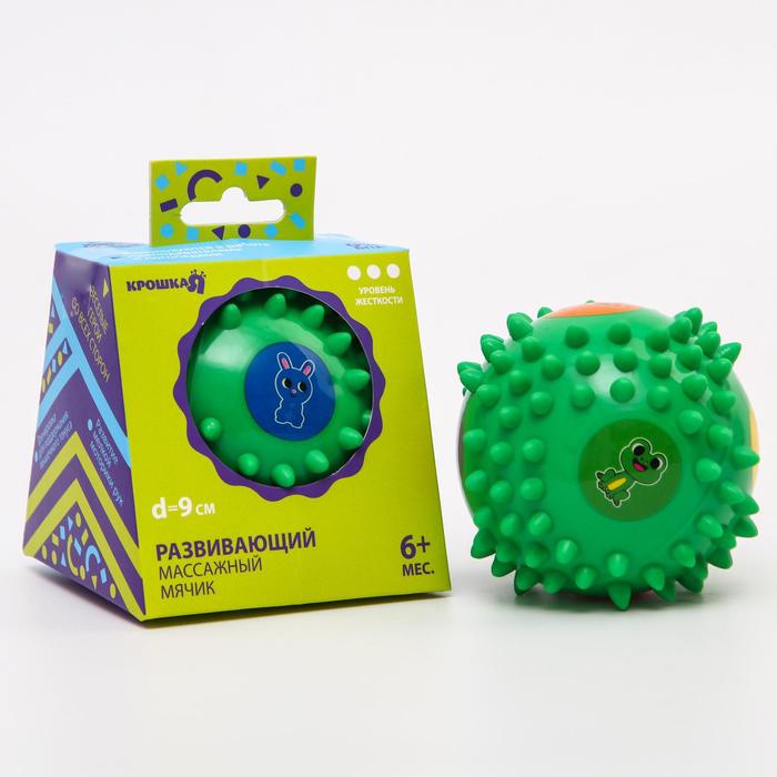 Развивающий массажный мячик 6 сторон «Животные» d=9 см, твёрдый
Развивающий массажный мячик 6 сторон «Животные» d=9 см, твёрдый