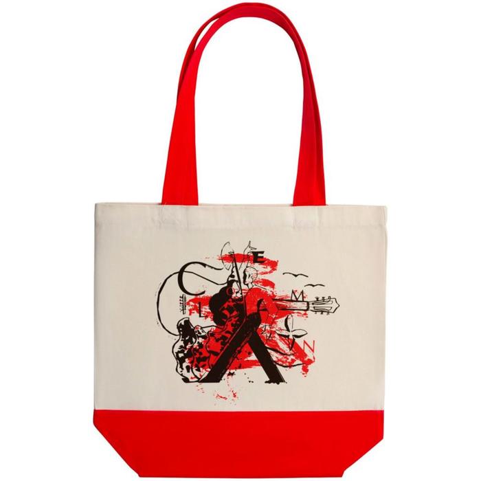 фото Холщовая сумка carmen and сarwoman красная, 43,5х40,5х14 см, ручки: 69х3 см coolcolor