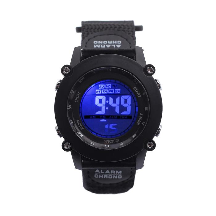 Часы наручные электронные, календарь, будильник, секундомер, d=4 см, ремешок 27 см
Часы наручные электронные, календарь, будильник, секундомер, d=4 см, ремешок 27 см