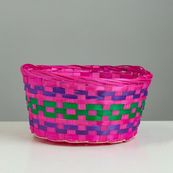 фото Корзина плетеная ладья d 22/10 h8см.(бамбук срезан)без ручки